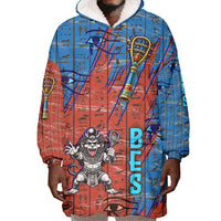 Bes Wearable Blanket Hoodie Ancient Egyptian Hieroglyphs and Sacred Symbols Ancient Myth - Wonder Print Shop
