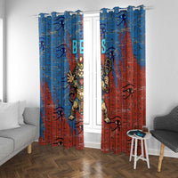 Bes Window Curtain Ancient Egyptian Hieroglyphs and Sacred Symbols Ancient Myth - Wonder Print Shop