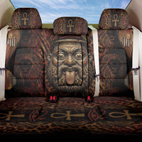 Bes Ancient Egyptian Back Car Seat Cover with Leopard Print Ankh and Eye of Horus Egyptian Deity Tribute - Wonder Print Shop