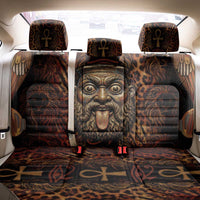 Bes Ancient Egyptian Back Car Seat Cover with Leopard Print Ankh and Eye of Horus Egyptian Deity Tribute - Wonder Print Shop