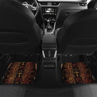 Bes Ancient Egyptian Car Mats with Leopard Print Ankh and Eye of Horus Egyptian Deity Tribute - Wonder Print Shop