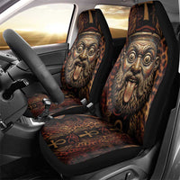 Bes Ancient Egyptian Car Seat Cover with Leopard Print Ankh and Eye of Horus Egyptian Deity Tribute - Wonder Print Shop
