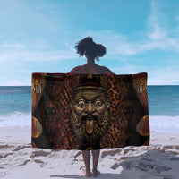 Bes Ancient Egyptian Sarong with Leopard Print Ankh and Eye of Horus Egyptian Deity Tribute - Wonder Print Shop