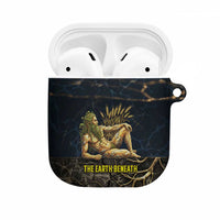 Geb AirPods Case Ancient Egyptian Cracked Earth and Wheat Illustration Egyptian Earth God - Wonder Print Shop