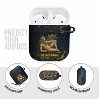 Geb AirPods Case Ancient Egyptian Cracked Earth and Wheat Illustration Egyptian Earth God - Wonder Print Shop