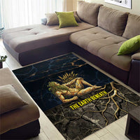 Geb Area Rug Ancient Egyptian Cracked Earth and Wheat Illustration Egyptian Earth God - Wonder Print Shop