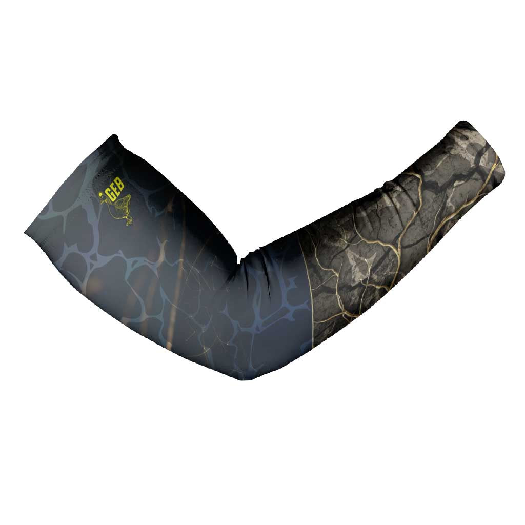 Geb Arm Sleeves Ancient Egyptian Cracked Earth and Wheat Illustration Egyptian Earth God - Wonder Print Shop