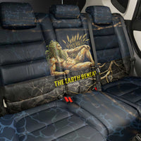 Geb Back Car Seat Cover Ancient Egyptian Cracked Earth and Wheat Illustration Egyptian Earth God - Wonder Print Shop