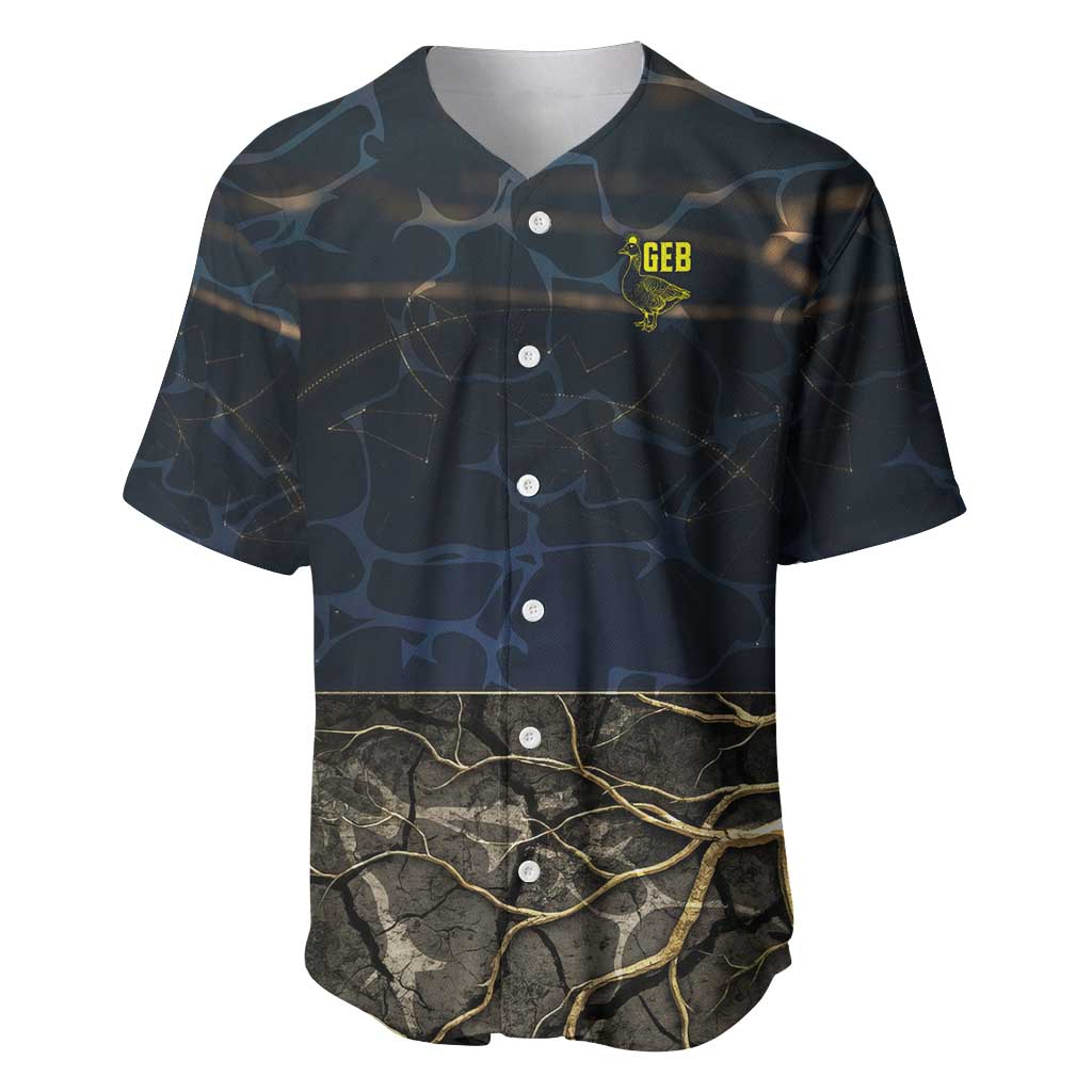 Geb Baseball Jersey Ancient Egyptian Cracked Earth and Wheat Illustration Egyptian Earth God - Wonder Print Shop