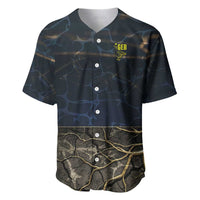 Geb Baseball Jersey Ancient Egyptian Cracked Earth and Wheat Illustration Egyptian Earth God - Wonder Print Shop
