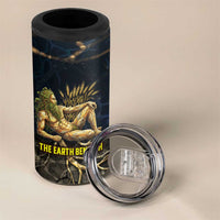 Geb 4 in 1 Can Cooler Tumbler Ancient Egyptian Cracked Earth and Wheat Illustration Egyptian Earth God - Wonder Print Shop