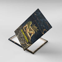 Geb Canvas Wall Art Ancient Egyptian Cracked Earth and Wheat Illustration Egyptian Earth God - Wonder Print Shop