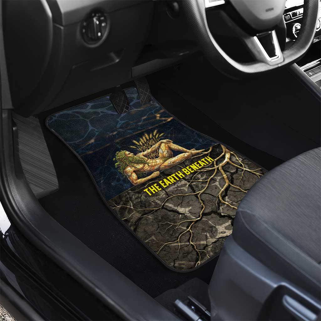 Geb Car Mats Ancient Egyptian Cracked Earth and Wheat Illustration Egyptian Earth God - Wonder Print Shop