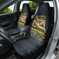 Geb Car Seat Cover Ancient Egyptian Cracked Earth and Wheat Illustration Egyptian Earth God - Wonder Print Shop