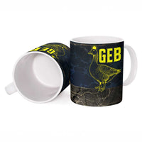 Geb Ceramic Mug Ancient Egyptian Cracked Earth and Wheat Illustration Egyptian Earth God - Wonder Print Shop