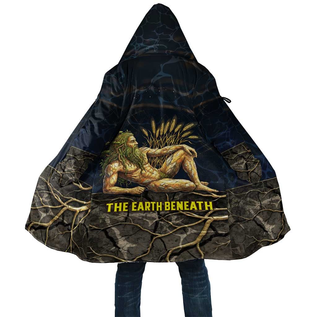 Geb Cloak Ancient Egyptian Cracked Earth and Wheat Illustration Egyptian Earth God - Wonder Print Shop