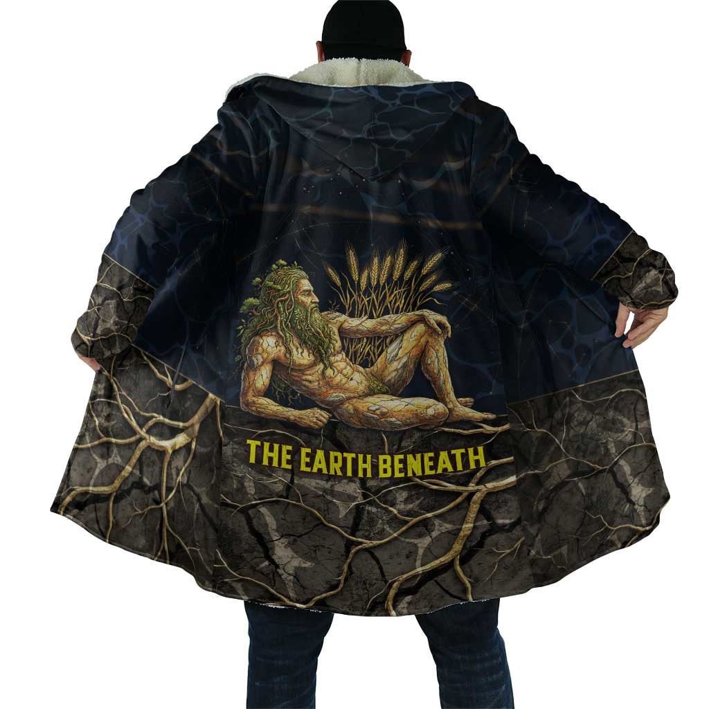 Geb Cloak Ancient Egyptian Cracked Earth and Wheat Illustration Egyptian Earth God - Wonder Print Shop