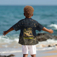 Geb Kid Hawaiian Shirt Ancient Egyptian Cracked Earth and Wheat Illustration Egyptian Earth God - Wonder Print Shop
