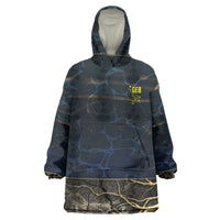 Geb Kid Wearable Blanket Hoodie Ancient Egyptian Cracked Earth and Wheat Illustration Egyptian Earth God - Wonder Print Shop