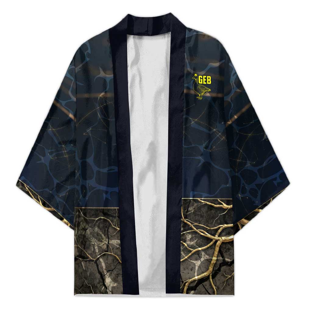 Geb Kimono Ancient Egyptian Cracked Earth and Wheat Illustration Egyptian Earth God - Wonder Print Shop