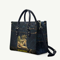 Geb Leather Bag Ancient Egyptian Cracked Earth and Wheat Illustration Egyptian Earth God - Wonder Print Shop