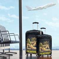 Geb Luggage Cover Ancient Egyptian Cracked Earth and Wheat Illustration Egyptian Earth God - Wonder Print Shop