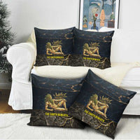 Geb Pillow Cover Ancient Egyptian Cracked Earth and Wheat Illustration Egyptian Earth God - Wonder Print Shop
