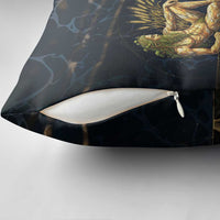 Geb Pillow Cover Ancient Egyptian Cracked Earth and Wheat Illustration Egyptian Earth God - Wonder Print Shop