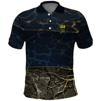 Geb Polo Shirt Ancient Egyptian Cracked Earth and Wheat Illustration Egyptian Earth God - Wonder Print Shop