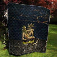 Geb Quilt Ancient Egyptian Cracked Earth and Wheat Illustration Egyptian Earth God - Wonder Print Shop