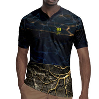 Geb Rugby Jersey Ancient Egyptian Cracked Earth and Wheat Illustration Egyptian Earth God - Wonder Print Shop