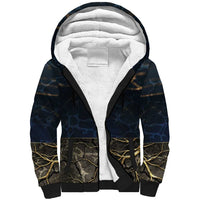 Geb Sherpa Hoodie Ancient Egyptian Cracked Earth and Wheat Illustration Egyptian Earth God - Wonder Print Shop