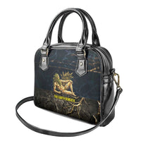 Geb Shoulder Handbag Ancient Egyptian Cracked Earth and Wheat Illustration Egyptian Earth God - Wonder Print Shop