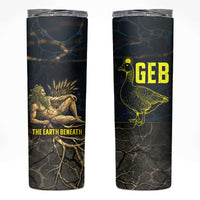 Geb Skinny Tumbler Ancient Egyptian Cracked Earth and Wheat Illustration Egyptian Earth God - Wonder Print Shop