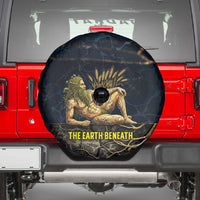 Geb Spare Tire Cover Ancient Egyptian Cracked Earth and Wheat Illustration Egyptian Earth God - Wonder Print Shop