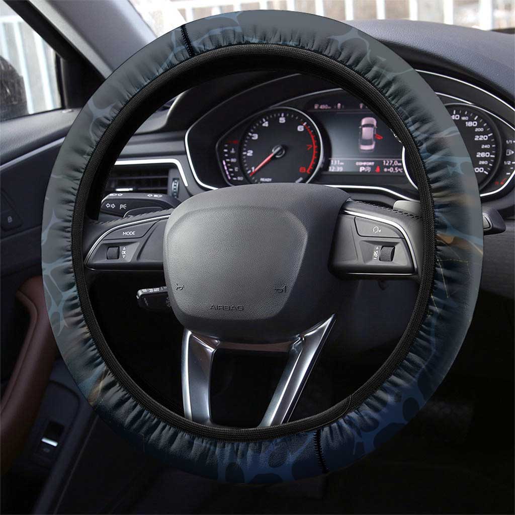 Geb Steering Wheel Cover Ancient Egyptian Cracked Earth and Wheat Illustration Egyptian Earth God - Wonder Print Shop