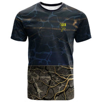 Geb T shirt Ancient Egyptian Cracked Earth and Wheat Illustration Egyptian Earth God - Wonder Print Shop