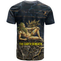 Geb T shirt Ancient Egyptian Cracked Earth and Wheat Illustration Egyptian Earth God - Wonder Print Shop