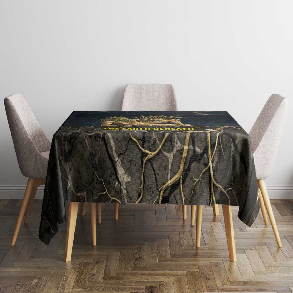 Geb Tablecloth Ancient Egyptian Cracked Earth and Wheat Illustration Egyptian Earth God - Wonder Print Shop