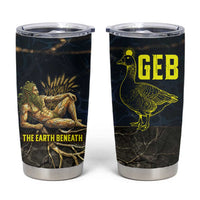 Geb Tumbler Cup Ancient Egyptian Cracked Earth and Wheat Illustration Egyptian Earth God - Wonder Print Shop