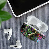 Geb Ancient Egyptian AirPods Case with Serpent Throne and Snake Skin Texture Egyptian Earth God Tribute - Wonder Print Shop