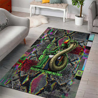Geb Ancient Egyptian Area Rug with Serpent Throne and Snake Skin Texture Egyptian Earth God Tribute - Wonder Print Shop