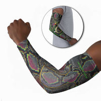 Geb Ancient Egyptian Arm Sleeves with Serpent Throne and Snake Skin Texture Egyptian Earth God Tribute - Wonder Print Shop
