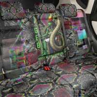 Geb Ancient Egyptian Back Car Seat Cover with Serpent Throne and Snake Skin Texture Egyptian Earth God Tribute - Wonder Print Shop