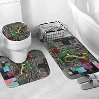 Geb Ancient Egyptian Bathroom Set with Serpent Throne and Snake Skin Texture Egyptian Earth God Tribute - Wonder Print Shop