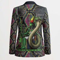 Geb Ancient Egyptian Blazer with Serpent Throne and Snake Skin Texture Egyptian Earth God Tribute - Wonder Print Shop