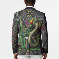 Geb Ancient Egyptian Blazer with Serpent Throne and Snake Skin Texture Egyptian Earth God Tribute - Wonder Print Shop