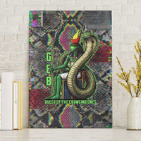 Geb Ancient Egyptian Canvas Wall Art with Serpent Throne and Snake Skin Texture Egyptian Earth God Tribute - Wonder Print Shop