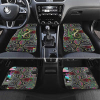 Geb Ancient Egyptian Car Mats with Serpent Throne and Snake Skin Texture Egyptian Earth God Tribute - Wonder Print Shop