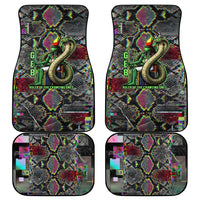 Geb Ancient Egyptian Car Mats with Serpent Throne and Snake Skin Texture Egyptian Earth God Tribute - Wonder Print Shop